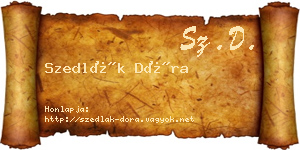 Szedlák Dóra névjegykártya